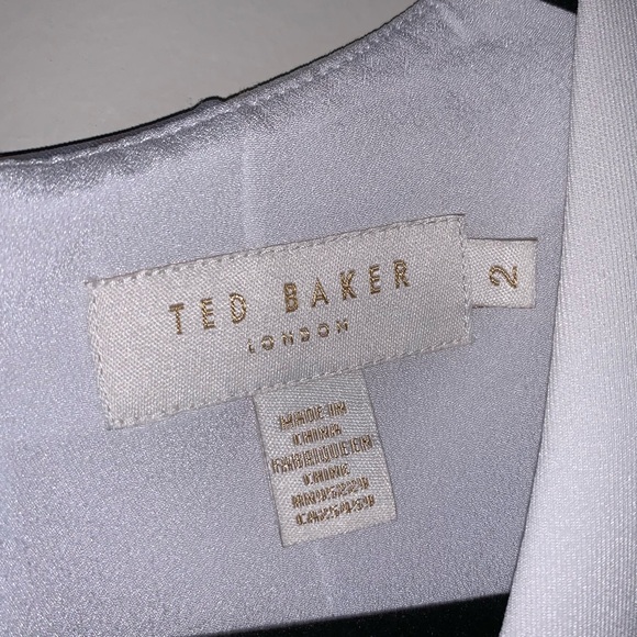 ted baker white and pink floral dress (size US 6, ted baker 2) - Picture 3 of 3